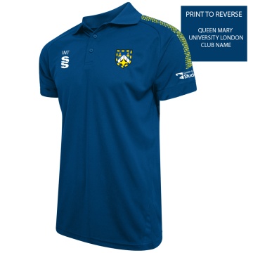 QMU - Dual Solid Colour Polo Shirt - Royal - Women's Fit